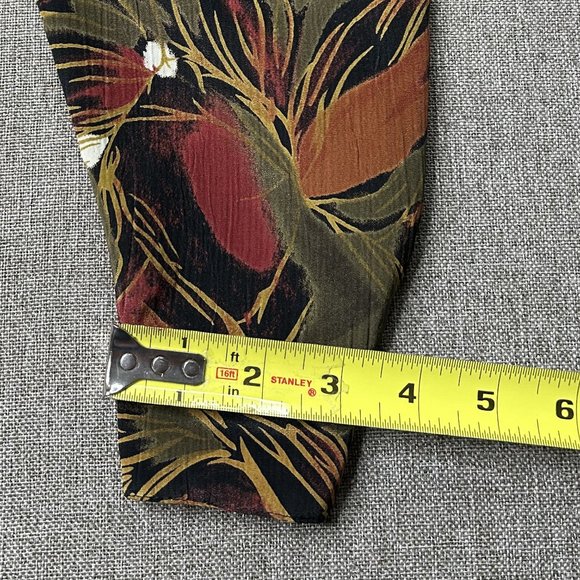 Le Caviar Petite Blouse Women Small Multicolor Floral Fall Leaves Button Office - Picture 11 of 13